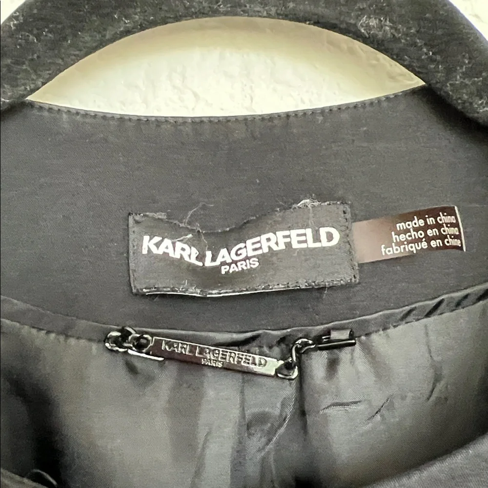 Karl Lagerfeld Black Tweed Blazer - Picture 3 of 7